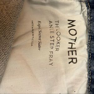 Mother The Looker ankle step fray jeans